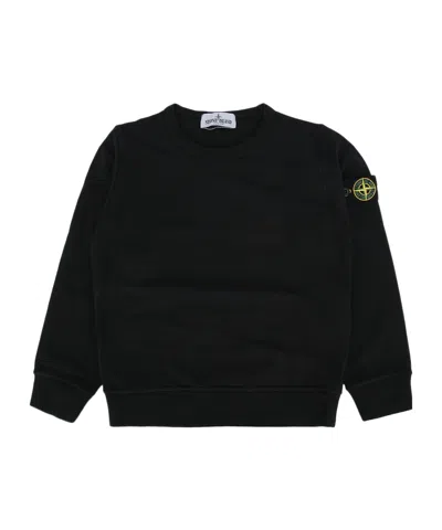 Stone Island Crew Neck Sweatshirt In Black