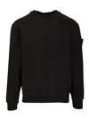 Stone Island Men's Diagonal Fleece Sweatshirt In Black