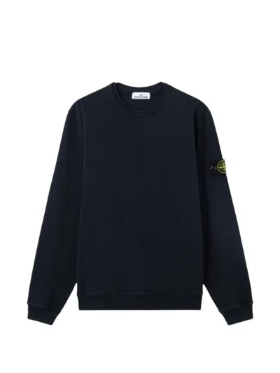 Stone Island Crew Neck Sweatshirt In Black