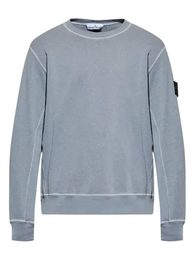Stone Island Crew Neck Sweatshirt In Blue