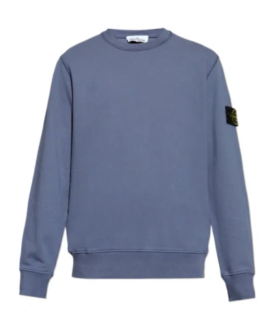 Stone Island Crew-neck Sweatshirt In Blue