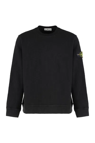 STONE ISLAND CREW NECK SWEATSHIRT IN COTTON JERSEY