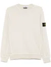 Stone Island Men's Compass Badge Sweatshirt In White