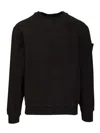 Stone Island Men's Diagonal Fleece Sweatshirt In Black