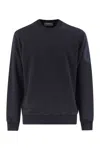 Stone Island Crewneck Sweatshirt With Compass Embroidery In Navy