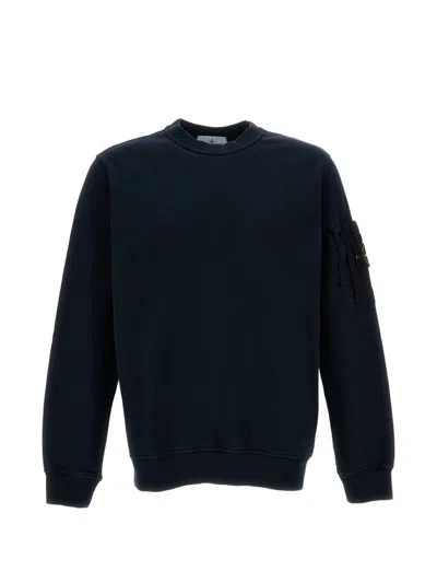 STONE ISLAND CREW NECK SWEATSHIRT WITH LOGO