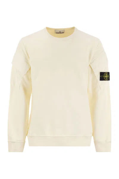 STONE ISLAND STONE ISLAND CREW-NECK SWEATSHIRT WITH SLEEVE POCKETS