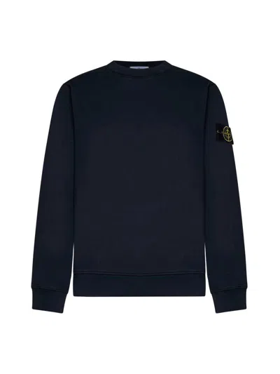 STONE ISLAND STONE ISLAND CREW-NECK SWEATSHIRT WITH STONE ISLAND BADGE