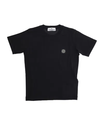 Stone Island Crew Neck T-shirt In Black