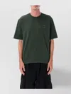 Stone Island Compass Patch Cotton T-shirt In Green