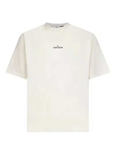 STONE ISLAND STONE ISLAND CREW NECK T-SHIRT WITH LOGO