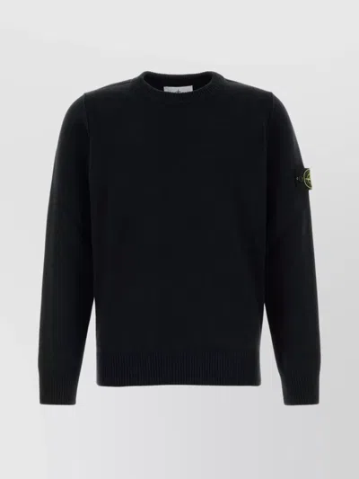STONE ISLAND CREW NECK WOOL BLEND SWEATER