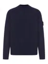 Stone Island Midnight Blue Wool Blend Sweater In Blue