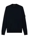 Stone Island Crew-neck Wool Sweater In Blue