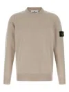 Stone Island Crew Neck Wool Sweater With Reverse Stitch Details Clothing