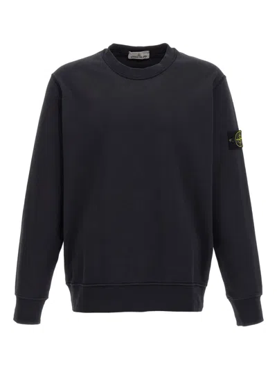 Stone Island Crew Nek Sweatshirt In Blue