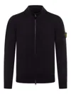 Stone Island Compass-badge Zip-up Jacket In Black