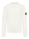 Stone Island 6100028 Brushed Cotton Fleece Sweatshirt In White