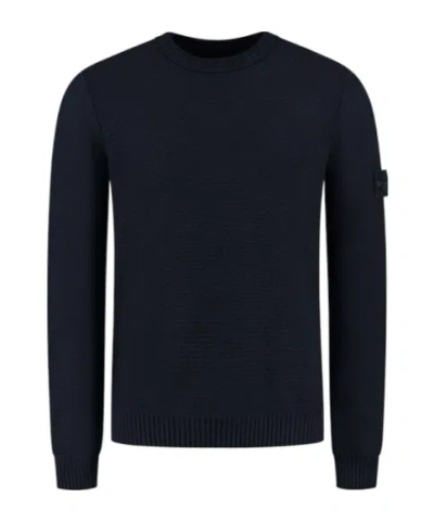 Stone Island Crewneck Jumper In Black