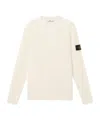 Stone Island Crewneck Sweatshirt Contrasting Stitching In Neutral