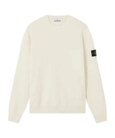 STONE ISLAND LOGO-PATCH CREW-NECK SWEATER