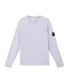 Stone Island Compass-motif Jersey-fleece Sweatshirt In White