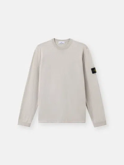 Stone Island Crewneck Knit Sweatshirt In Grey