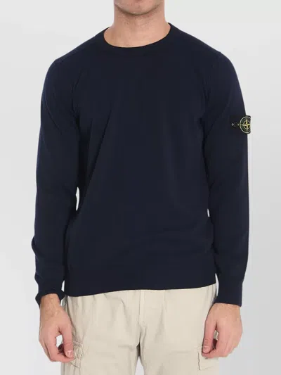 STONE ISLAND CREWNECK ORGANIC COTTON PATCH SWEATER