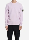 Stone Island Ribbed Hem Raglan Sleeve Sweatshirt In Pink
