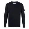 Stone Island Lightweight Wool Crew Neck Pullover In Blue