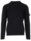 Stone Island Turtleneck Sweater In Black