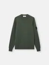 Stone Island Green 6100060 Organic Cotton Fleece Sweatshirt In Green