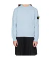 Stone Island Crewneck Sweater In Sky Blue
