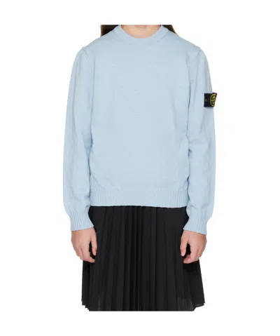 Stone Island Crewneck Sweater In Sky Blue