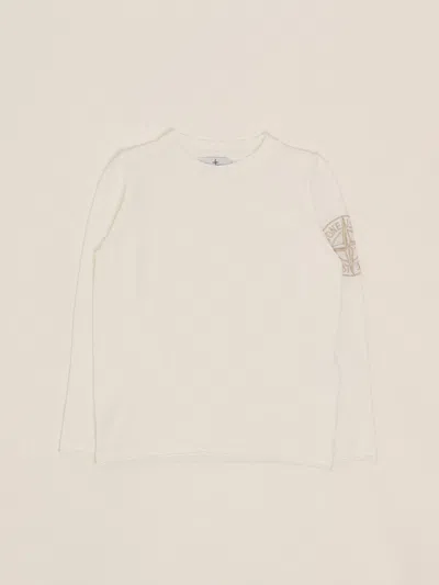 Stone Island Kids' Crewneck Sweater In White