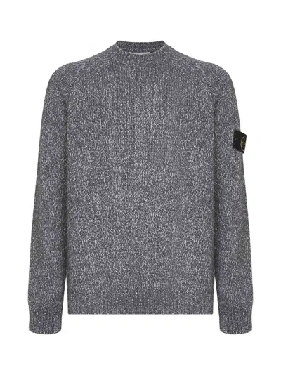 STONE ISLAND CREWNECK SWEATER WITH RAGLAN SLEEVES