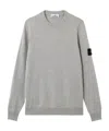 Stone Island Fancy Yarn Crewneck Jumper With Brushed Texture In Gray