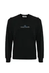 Stone Island Logo-print Cotton Sweatshirt In Black