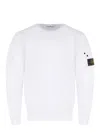 Stone Island Compass-badge Jersey-knit Jumper In White