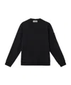 Stone Island Ribbed Crewneck Sweater With Long Sleeves In Black