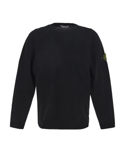 STONE ISLAND STONE ISLAND LOGO PATCH CREWNECK KNITTED JUMPER