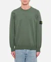 Stone Island Crewneck Cotton Sweatshirt In Musk