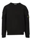 Stone Island Cotton Sweatshirt In Black