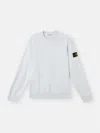 Stone Island Crewneck Sweatshirt In Fleece Cotton In Blue