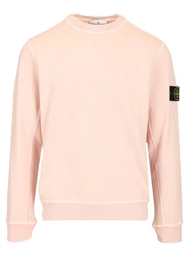 Stone Island Crewneck Sweatshirt Knitwear Rose In Pink