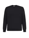Stone Island Crewneck Sweatshirt With Compass Embroidery In Black