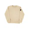 Stone Island Crewneck Sweatshirt With Logo Badge Kids In Neutral