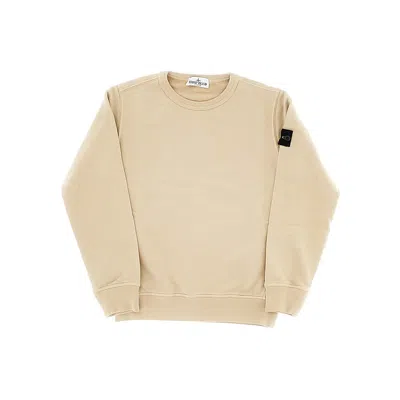 Stone Island Crewneck Sweatshirt With Logo Badge Kids In Neutral