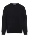 Stone Island Cotton Sweater In Black