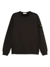 Stone Island Crewneck Sweatshirt With Logo Patch  In Black